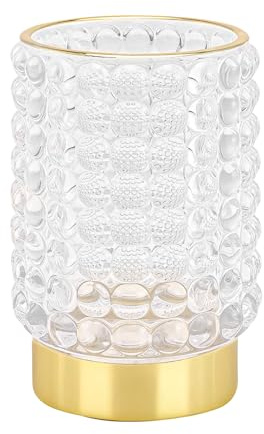 DASITON Make up Kosmetik Organizer, Make up Pinsel Organizer aus Glas, Pinselhalter Kosmetik Schmink Aufbewahrung, Schminktisch Organizer für Pinsel, Eyeliners, Lippenstift, Stiftehalter (Clear S+L)