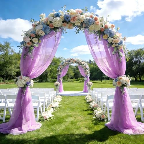 5m x 160cm Soft Tüllstoff,Tüll Meterware Violett - Chiffon Stoff Meterware DIY für Geburtstag Wedding Decoration Hochzeitsbogen Party Dekor