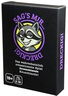 Sag’s Mir dreckig! – Partyspiel für Erwachsene ab 18 | Kartenspiel mit Aufgaben & Tabuwörtern | Spieleabend, Festivals, Junggesellenabschied, JGA, Vorglühen, Eisbrecher | Geschenkidee & Party Zubehör