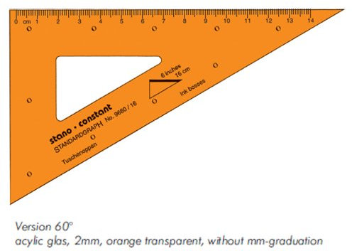 Geodreieck CONSTANT Ausführung 60°, 30 cm