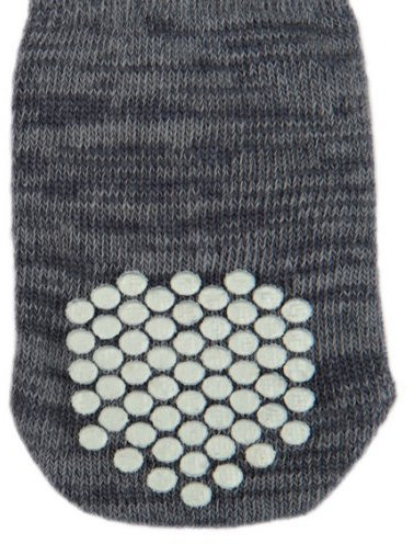 Hundesocken, Anti-Rutsch-Sohle, Gr. S-M (Beispiel: Border Collie), Grau, 2 Stück