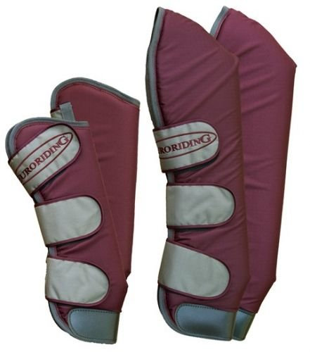 Euroriding Transport Gamaschen Stormy Farbe burgundy/grey