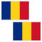 Bandera de Rumania rumano 4 (100 mm) vinilo parachoques pegatinas, adhesivos X2