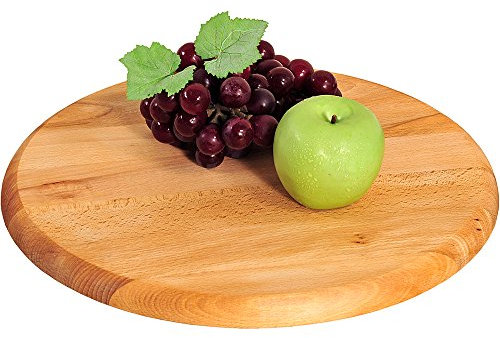 Kesper 28449 Dreh- und Servierplatte aus Akazie, Holz, Braun, 30 x 30 x 3 cm