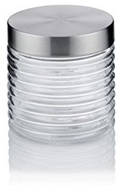 kela Vorratsdose Diana Glas rund Edelstahl 0,75 Liter H 12 x Ø 11 cm