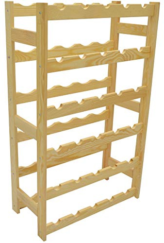 Weinregal Weinständer Weinflaschenregal Weinschrank für 30 Flaschen Unbehandelt Flaschenhalter Flaschenständer Standregal aus Holz Flaschenregal Regal Lagerregal
