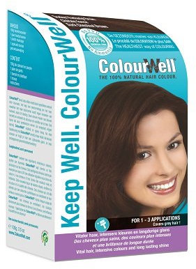 ColourWell 100% natürliche Haarfarbe (Dunkel Kastanien Braun)