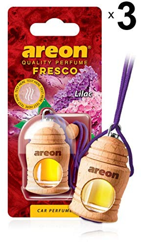 AREON Fresco Car Air Freshener Lilac 4 Milliliters Multi Pack Of 3
