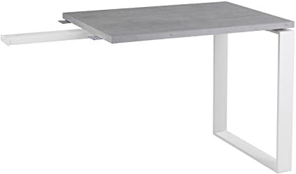 Anstelltisch Anbausystem | Dekor | Metall | Betonoptik | Weiß