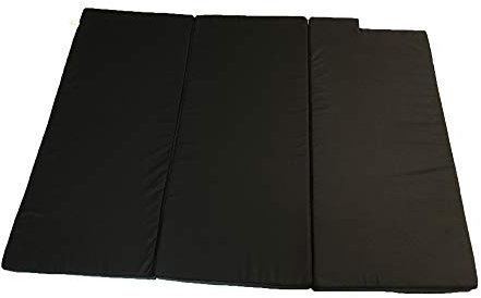 Premium Visco Schlafauflage für V-Klasse | Klappmatratze 185x138x8 cm, Schwarz | Faltbare Matratze für Bus, viskoelastischer Schaum + Kaltschaum