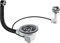 A&H™ 90mm Polished Stainless Steel Pop Up Basket Strainer Waste with Overflow