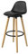 SoBuy FST70-SCH Barhocker mit Fußstütze Barstuhl Tresenhocker Barstuhl mit Rücklehne schwarz Beine aus Buche Sitzhöhe: 70cm