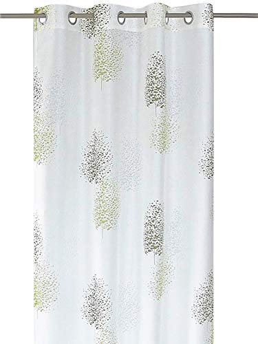 Kutti Vorhang Gardine Ösenschal Bellinda Weiss grün Breite 135 x Höhe 245 cm (1 STK)