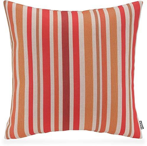 HOCK Glory Outdoor Kissen 50x50cm Streifen orange rot col. 9 cobo