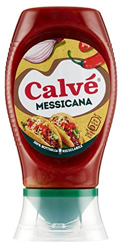 Calvé, Salsa Messicana, 8 Pezzi da 250 ml, Salsa Piccante Extragusto con Pomodoro e Peperoncino, Ideale per Tacos, Burritos, Nachos, Tortillas, Carne e Verdure