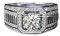 Focisa Ring Ringe Bijouterie 1Ct S925 Sterling Silber Platin Überzogene Herren Ring D Farbe Männliche Moissanite Ringe Vvs Edlen Schmuck Pass Diamond Tester 7,5 1Ctmosandrill