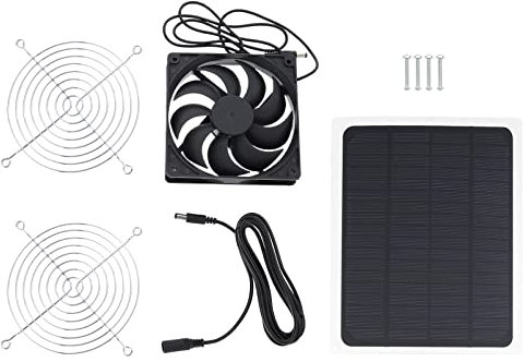 1 Set Pet Fan USB Solar Panel Fan Mini Solar Fan Dog Greenhouse Solar Fan Exhaust Fan USB Mini Solar Pet Cooling Fan Chicken House Cooling Fan Puppy Kennel Plastic Small