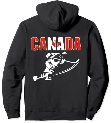 Canada Ice Hockey Fans Jersey Kanadische Flagge Hockeyschläger Pullover Hoodie