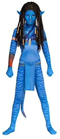 Maskworld Blaue Stammeskriegerin Kostüm für Mädchen - Kindergröße: 134-140 - Film-Kostüm-Zubehör Karneval Halloween & Motto-Party