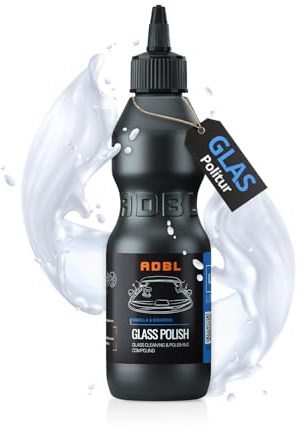 ADBL Glass Polish (200ml) - Hochwirksame Glaspolitur zur Entfernung von Kratzern, Kalkflecken und Verunreinigungen - Für klare Sicht - Ideal für die Pflege von Glasoberflächen, Fenstern und Scheiben