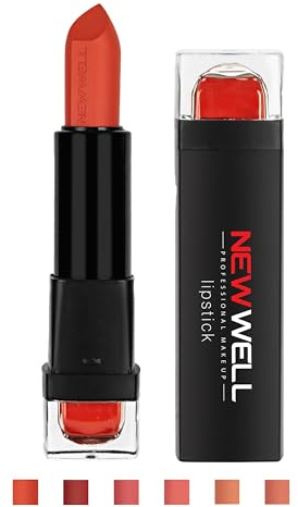 NEWWELL Matte Lippenstift, Intensive Farben, 24 Stunden Langanhaltend, Kein Verschmieren, Pflegend & Feuchtigkeitsspendend (Farbe 01)