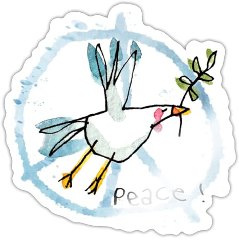 Möwe Friedenstaube No War Peace Frieden Peacemöwe Sticker Aufkleber