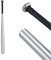 Relaxdays Baseballschläger Aluminium, Aluschläger, rutschfester Griff, 34 Zoll/ 86 cm, Metallbaseballschläger, silber