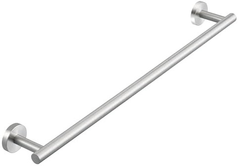 KES Towel Rail Bathroom Towel Holder, Hand Towel Holder 18/8 Stainless Steel Towel Rack Total Length 61 CM Towel Bar Brushed Finish Wall Mounted, A2000S61B-2