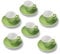 Terra Home 6er Espresso-Tassen Set - Grün, 90 ml, Matt, Porzellan, Dickwandig, Spülmaschinenfest, italienisches Design - Kaffee-Tassen Set mit Untertassen