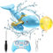 Aceshop Ferngesteuertes Delfin-Spielzeug,2.4GHz Ferngesteuertes Delfin Spielzeug RC Boot Simulation Delfin mit drehbarer Kugel Elektrischer Boot Ferngesteuert Geschenk für 8+ Kinder Pool Lake (Blau-A)