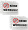Alu Gebürstet Aufkleber Keine Kostenlosen Zeitungen und Reklame Einwerfen 15x12cm, Keine Werbung Briefkasten 2er-Pack