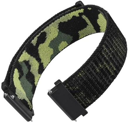 WOCCI 20mm Verstellbares Nylon Uhrenarmband, Sport Loop Armband mit Schnellverschluss (Dschungel Camo)