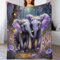 PAZZK Decke Elefant Decke Flauschige Decke Wohndecke Dicke Sofadecke Couchdecke Weiche Fleecedecke Flannel Sofaüberwurf Tagesdecke Für Bett/Sofa（150×200cm）