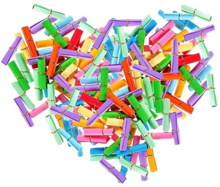 Souhaitant Mini Rouleaux de Papier à Vœux Heureux, Messages Colorés et Défiler pour Lettre Vides - Cadeau D'anniversaire