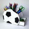 Craft Maestro Groß Süßer Fußball Förmiger Buntstiftständer/Stiftehalter für Kinderzimmer - Holz Organizer Mädchen/Jungen Geschenk