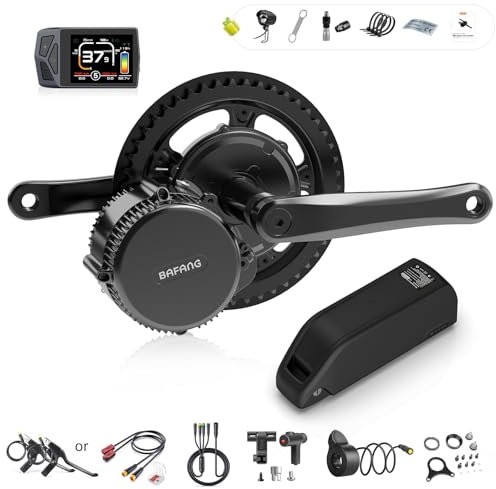 Bafang Moteur 48V 750W pour BB68-73mm Kit de Conversion vélo électrique BBS02B avec l'écran multilingue EKD01 avec 52V20Ah Downtube Batterie pour vélos de Montagne, kit DIY de vélo électrique