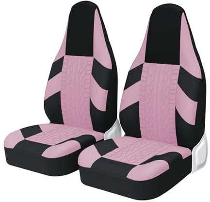 QILINGS Auto Sitzbezüge 2 Stücke Für Twingo 3 Front High Bucket Autositzbezüge Universal Für Die Meisten Autos Sport Seat Protector Sitzbezüge Auto(Pink)