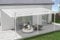 Cazeboo Pergola/Carport Aluminium, Abri de Voiture KLEO, 550 x 300 cm, Blanc, Pergola adossée, 16,5m², Toit Polycarbonate