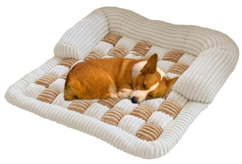 Pet Fashion Dog House Mat - Pet Sofa Cover, Soft Flannel Dog Bed | Square All-Season Plush Pet House Non-Slip Washable Pet Mat, Comfortable Pet Sofa for Large Medium Small Pet Beds