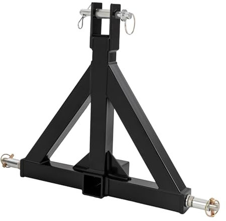 Qussse Attelage de remorque à 3 points - Attelage de remorque de 48 cm - Barre d'attelage à 3 points - Attelage standard de 2 - Pour la plupart des tracteurs et remorques