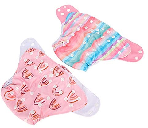 Stoffwindeln für Babys, Neugeborenen Windeln 2PCs Wiederverwendbares Töpfchen -Training Unterwäsche Waschkörper -Kinderhosen Wiederverwendbare Windeln für Neugeborene