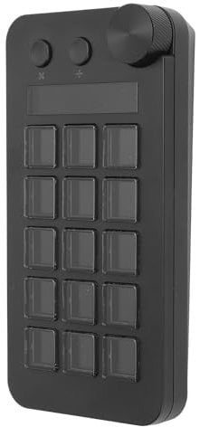 Stream Controller -Tastatur mit 15 Makro -Tasten, Anpassbare Layouts Dynamic Modes Unbegrenzte Makros Tactile Feedback Zum Auslösen von Aktionen in Apps -Software Wie OBS -PC (BLACK)