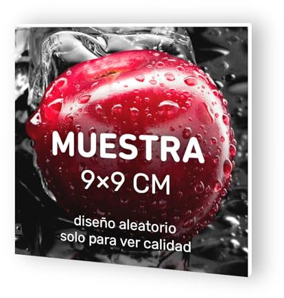 Panel Cocina Antisalpicaduras – Varios diseños y tamaños – Protector Pared Adhesivo Decorativo, Fácil Instalación – Calidad Deluxe – Placa ABS impresión directa – Muestra – 9x9 cm