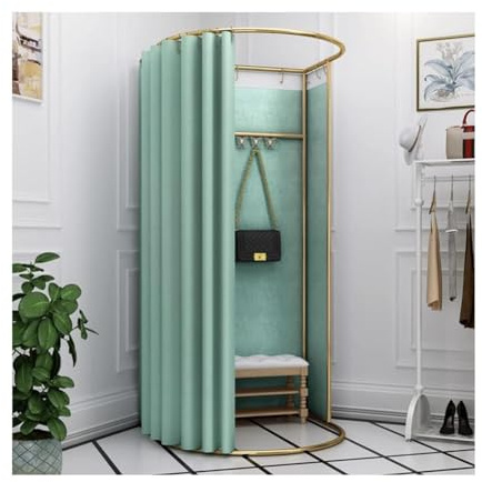 GPDNBIEU, Foldable Changing Room With Shading Curtain Detached Fitting Room For Magazine Photography Locker Room Metal Fitting Room(A,33.5inx31.5in)