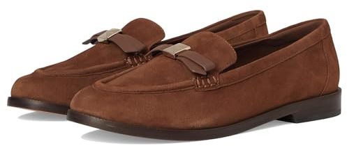 Kate Spade New York Womens Deco Bow Loafer, Hot Chocolate Suede, 2.5 UK