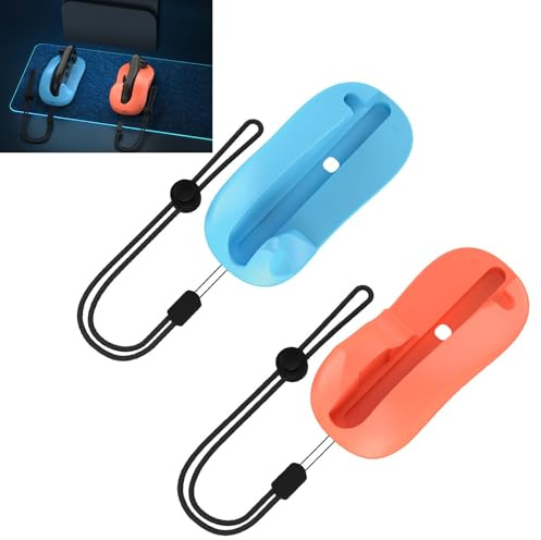 LICHIFIT Support de souris pour Nintendo Switch 2 en forme de souris gauche et droite - Base magnétique pour manette de jeu NS2 - Adaptateur de style souris Joy-Con 2 (bleu orange)