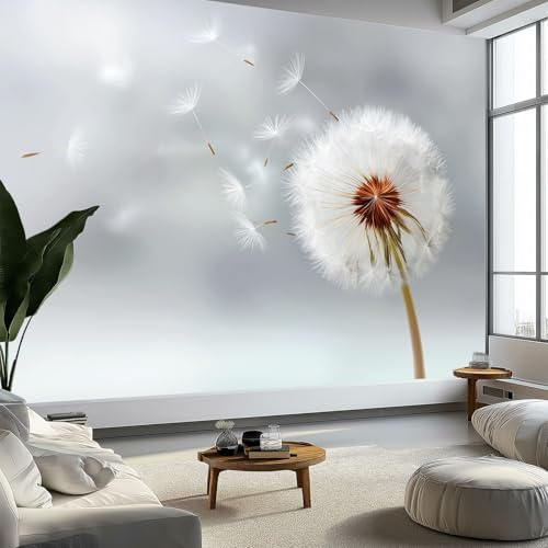 Tapete 3D Fototapete Minimalismus 350 x 256 cm, Vliestapete Wandbild Fototapeten Pflanzen Blumen Federn Schlafzimmer Wohnzimmer TV Hintergrund Wand Moderne Wanddeko