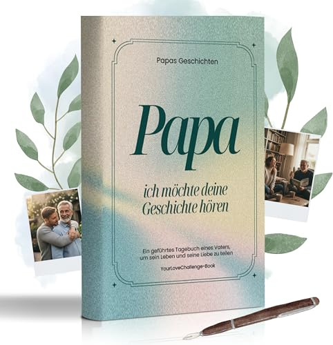 Papa, erzähl mir deine Geschichte – Das Erinnerungsbuch zum Ausfüllen | Persönliches Geschenk zum Vatertag, Geburtstag oder als Aufmerksamkeit | Für bleibende Erinnerungen mit Liebe gestaltet
