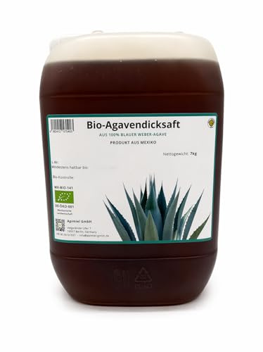DE-ÖKO-001 Jus d'agave bio Dark 7 kg, sucreries aux fruits, sirop d'agave, alternative au sucre