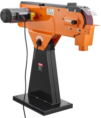 VEVOR Levigatrice a Nastro da 7,62 x 200,7 cm di Livello Industriale da 2100 W con Angolo Regolabile da 0° a 45° e Porta di Raccolta della Polvere per la Lavorazione Professionale del Legno